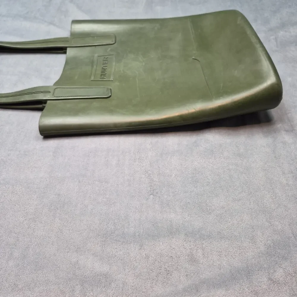 Hunter Rubber Tote Green Sling Shoulder Bag Waterproof Beach Garden Fishing